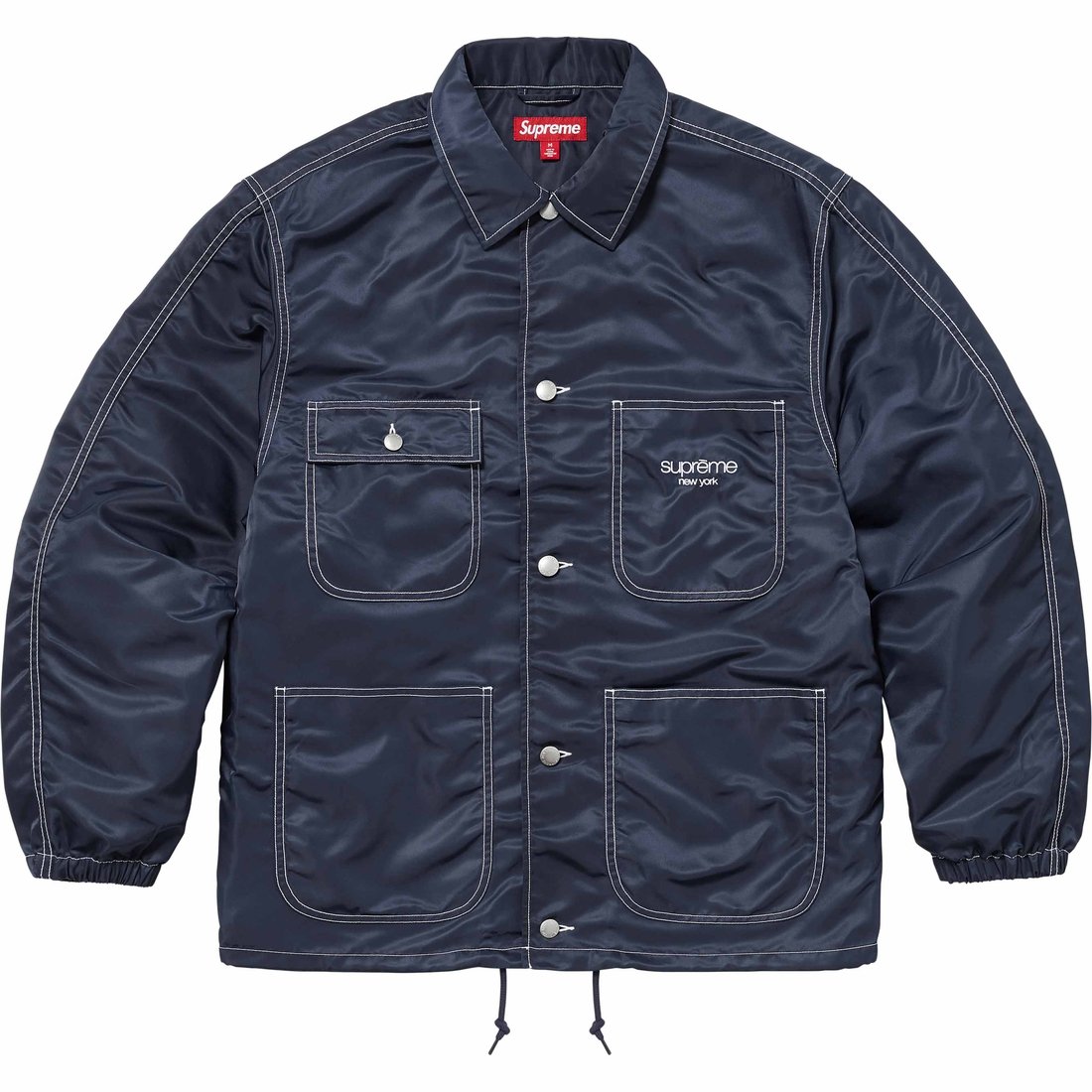 Details on Nylon Chore Coat Navy from spring summer
                                                    2024 (Price is $188)