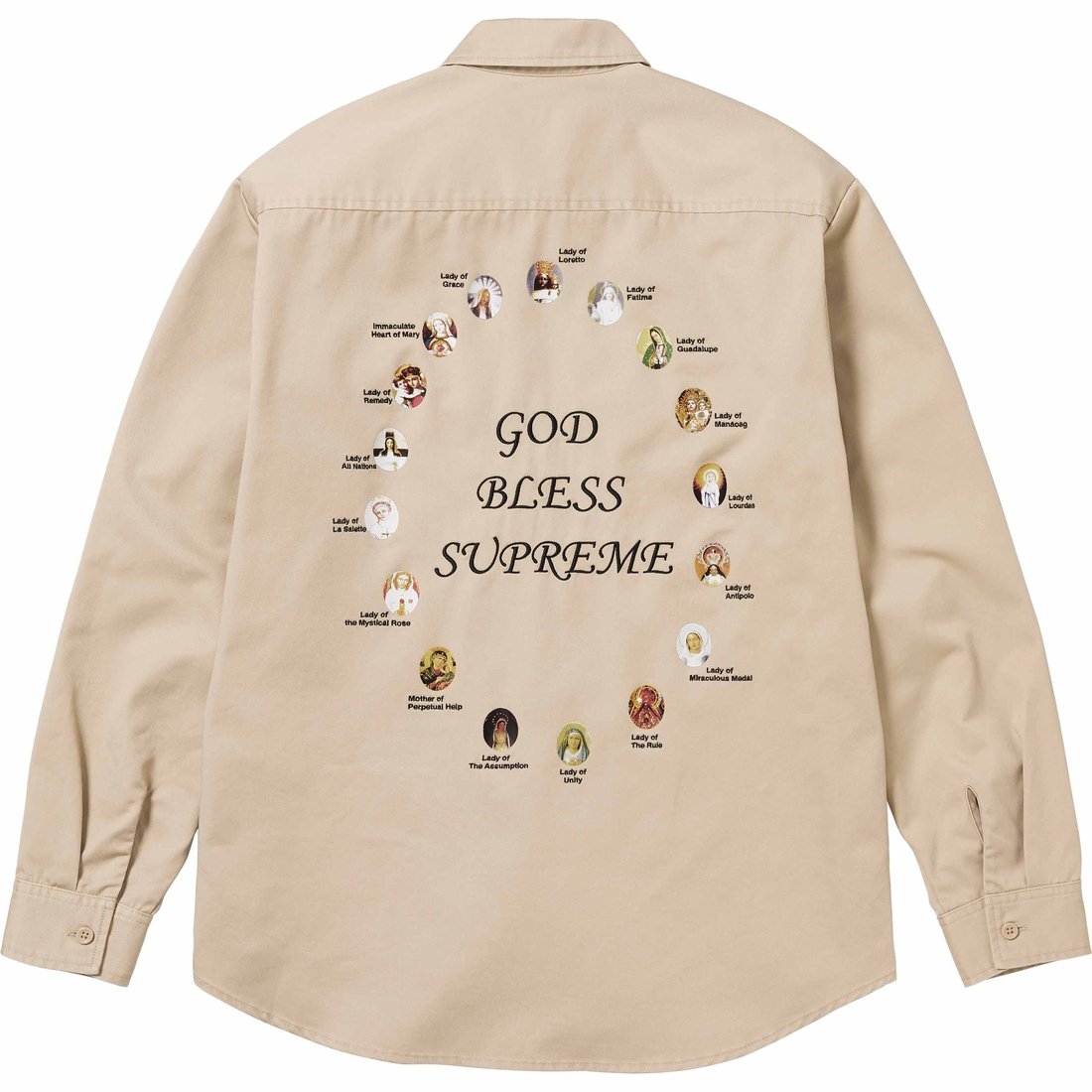 Supreme Our Lady Work Shirt (SS24) - Khaki - $138