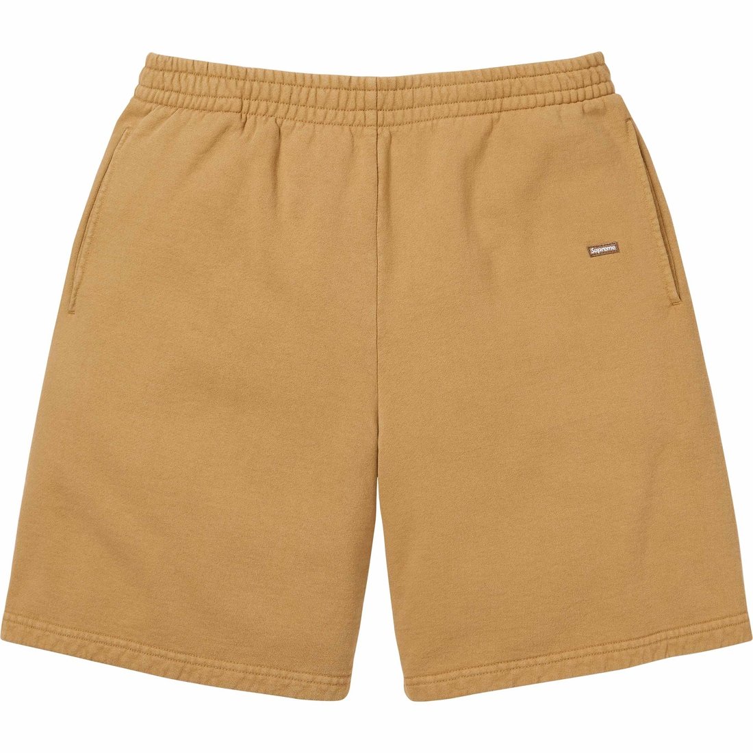 Supreme Overdyed Small Box Sweatshort (SS24) - Sand - $118
