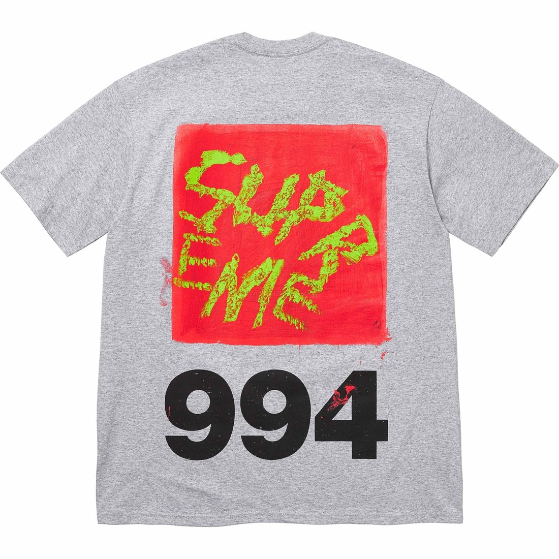 Supreme Paint Tee (SS24) - Heather Grey - $44
