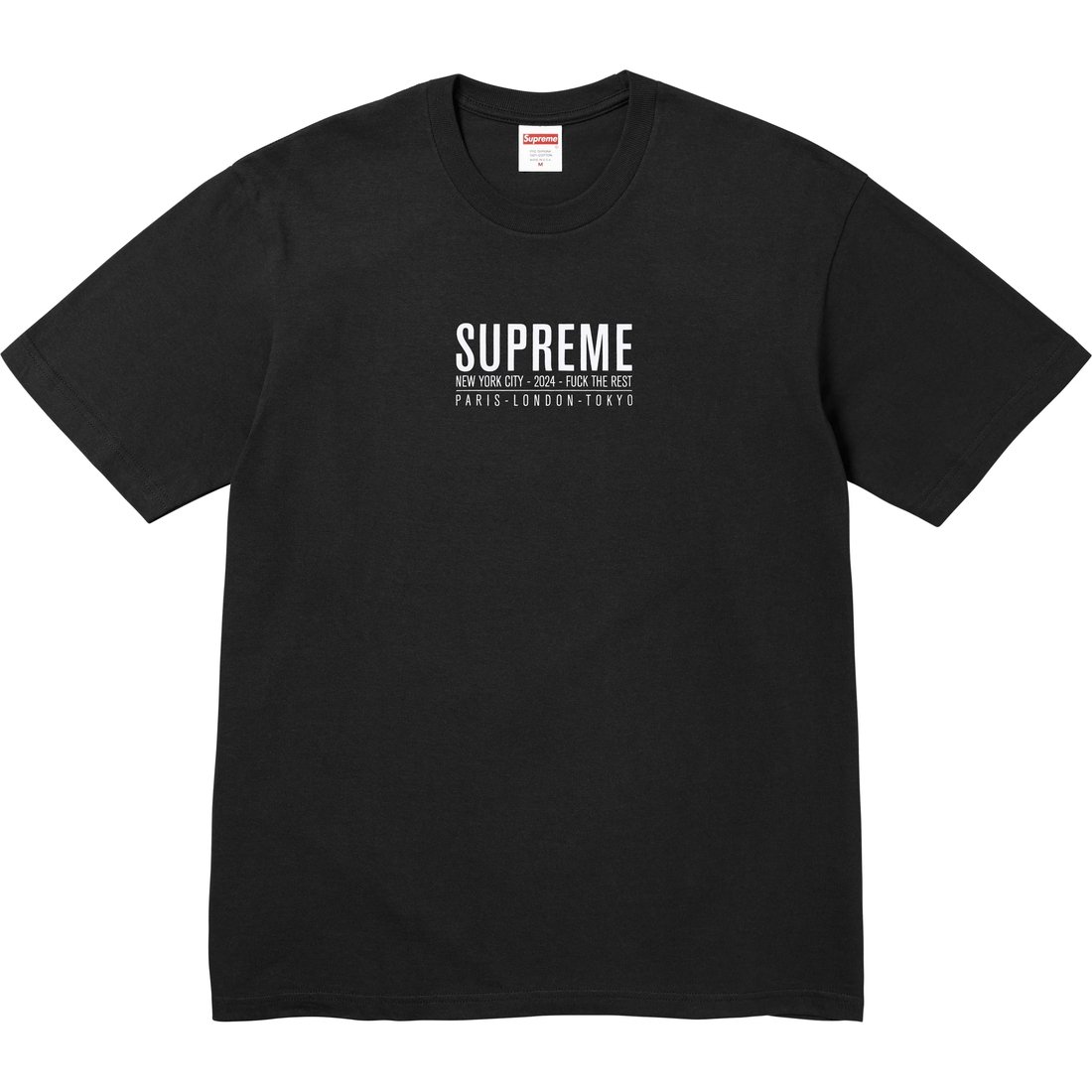 Supreme Paris Tee (SS24) - Black - $40