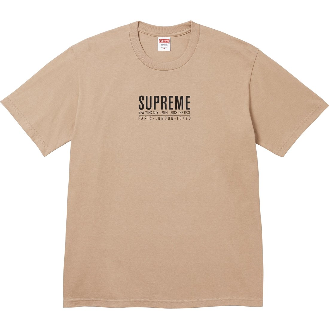 Supreme Paris Tee (SS24) - Khaki - $40