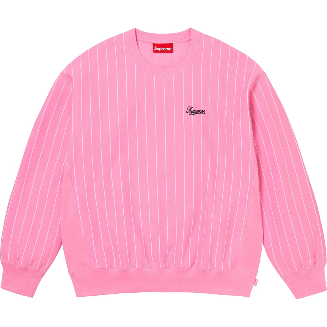 Details on Pinstripe Crewneck Pink from spring summer
                                                    2024 (Price is $148)