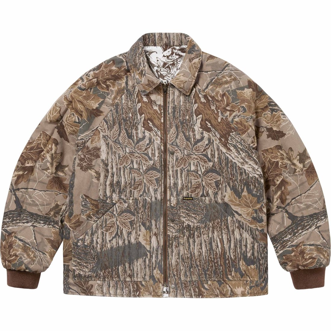 Details on RealTree Reversible Quilted Work Jacket Snow Camo from spring summer
                                                    2024 (Price is $248)