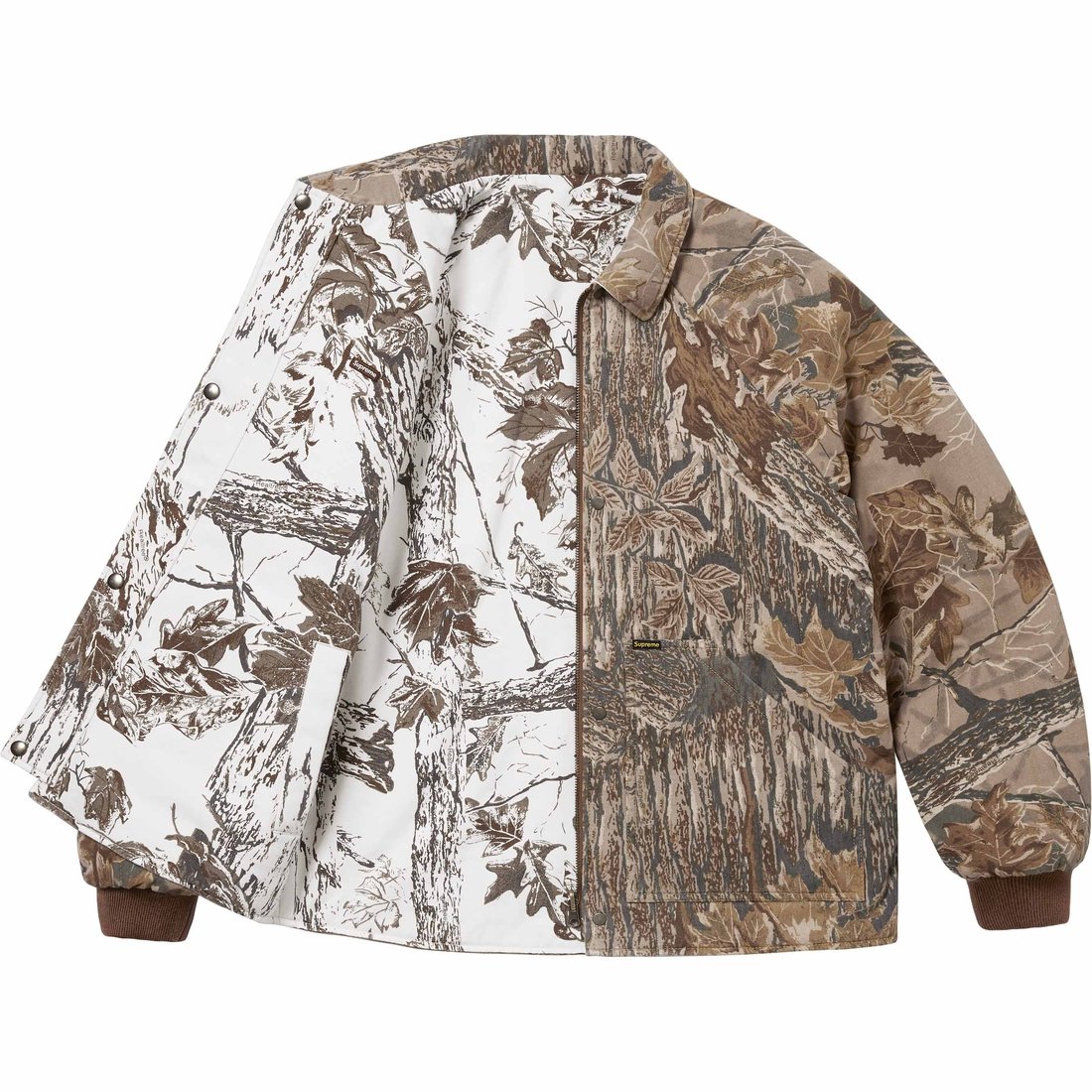 Details on RealTree Reversible Quilted Work Jacket Snow Camo from spring summer
                                                    2024 (Price is $248)