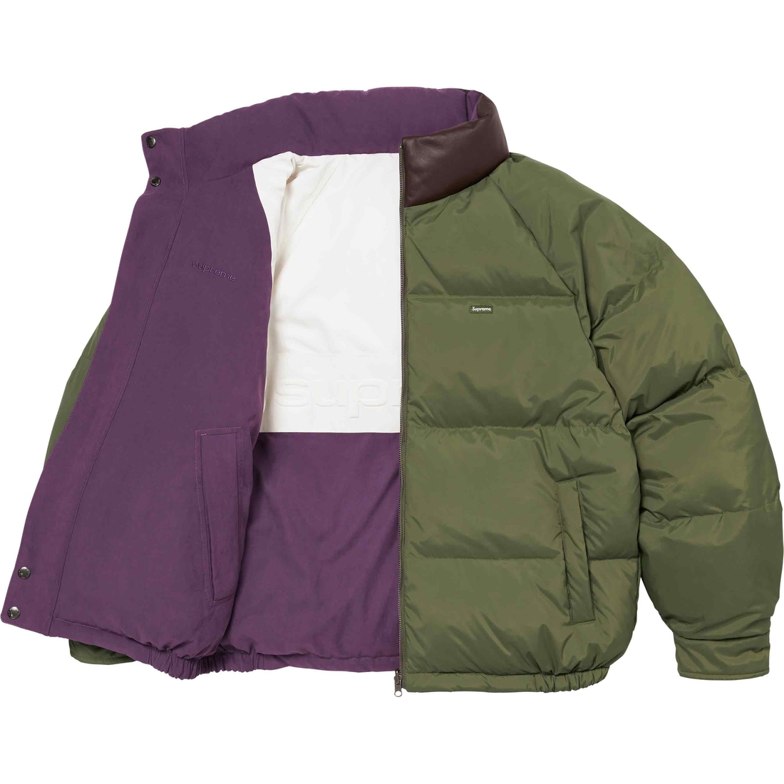 Details on Reversible Down Puffer Jacket Purple from spring summer
                                                    2024 (Price is $338)