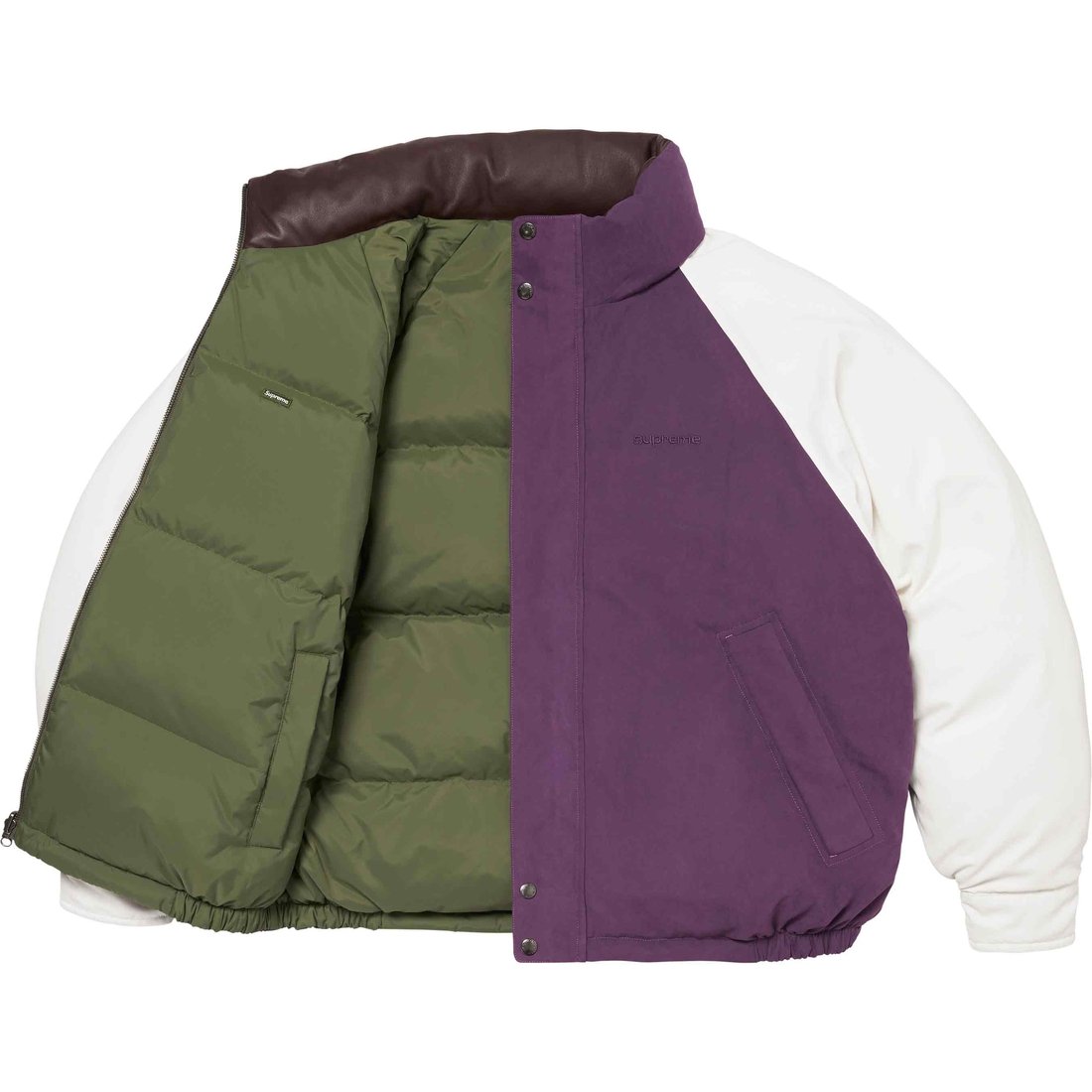 Details on Reversible Down Puffer Jacket Purple from spring summer
                                                    2024 (Price is $338)