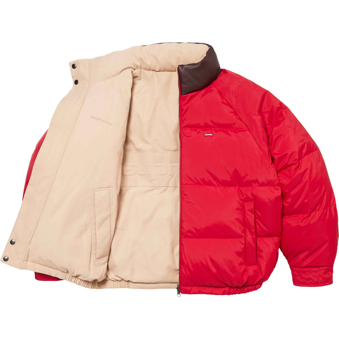 Details on Reversible Down Puffer Jacket Tan from spring summer
                                                    2024 (Price is $338)