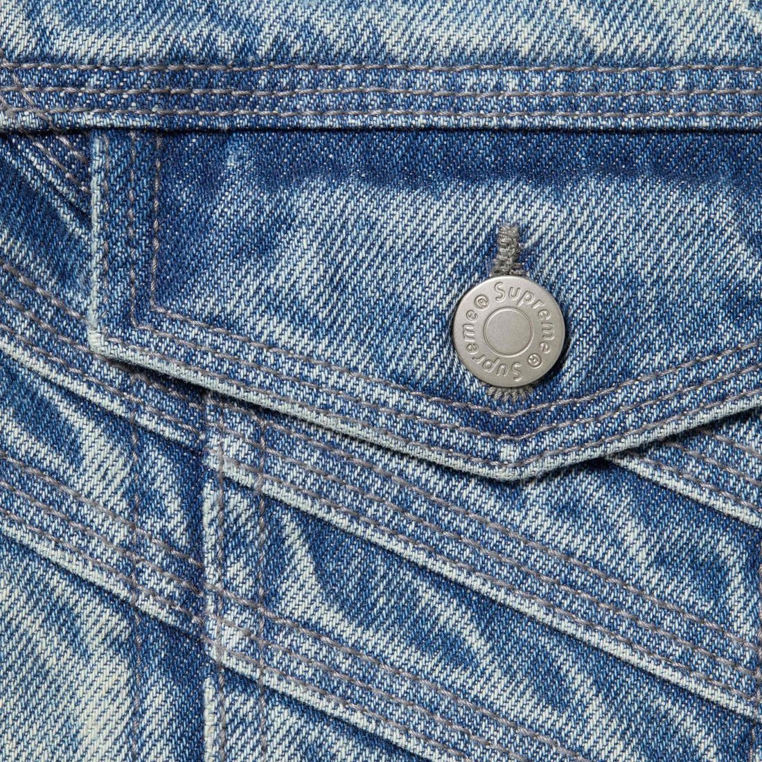 Details on S Logo Denim Trucker Jacket Washed Blue from spring summer
                                                    2024 (Price is $348)