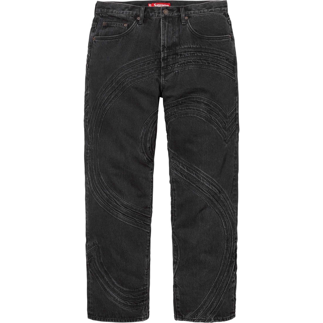 Details on S Logo Loose Fit Jean Washed Black from spring summer
                                                    2024 (Price is $268)