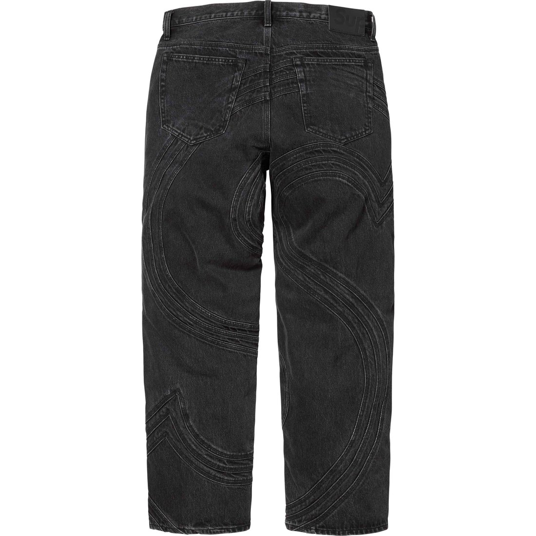 Details on S Logo Loose Fit Jean Washed Black from spring summer
                                                    2024 (Price is $268)