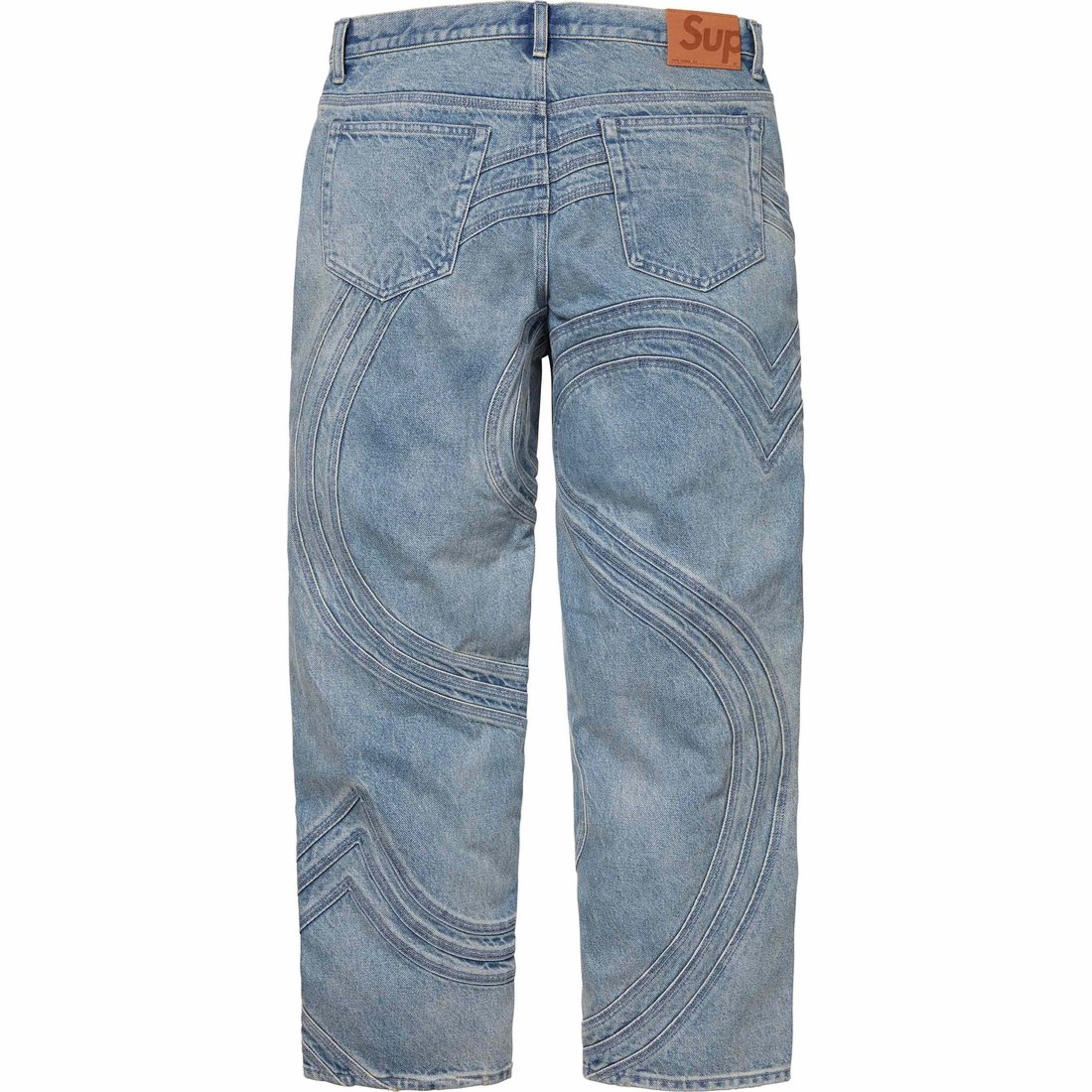 Details on S Logo Loose Fit Jean Washed Blue from spring summer
                                                    2024 (Price is $268)