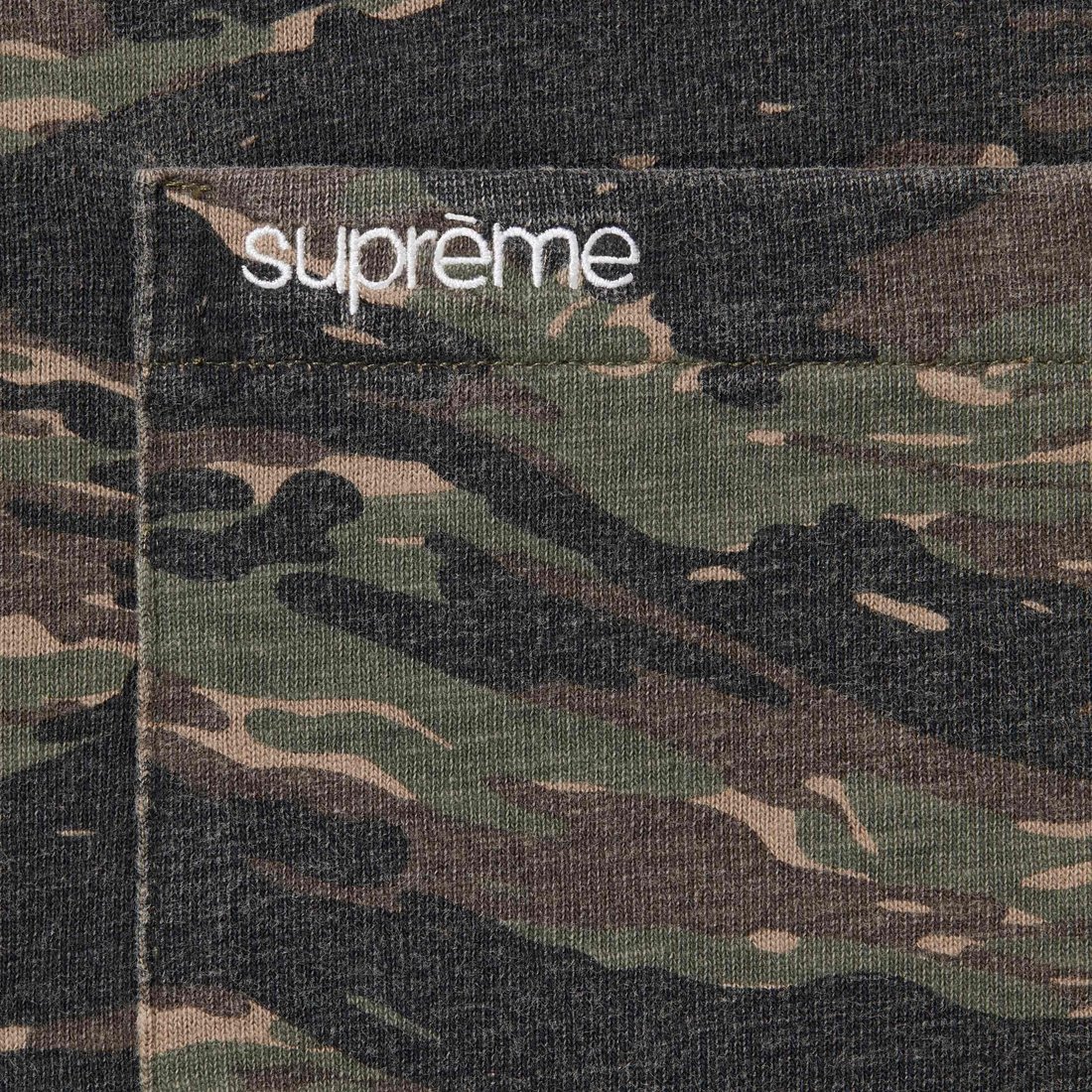 Details on S S Pocket Tee Tiger Camo from spring summer
                                                    2024 (Price is $60)