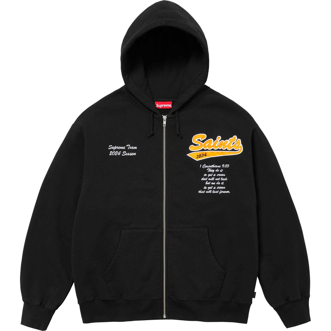 Details on Salvation Zip Up Hooded Sweatshirt Black from spring summer
                                                    2024 (Price is $178)