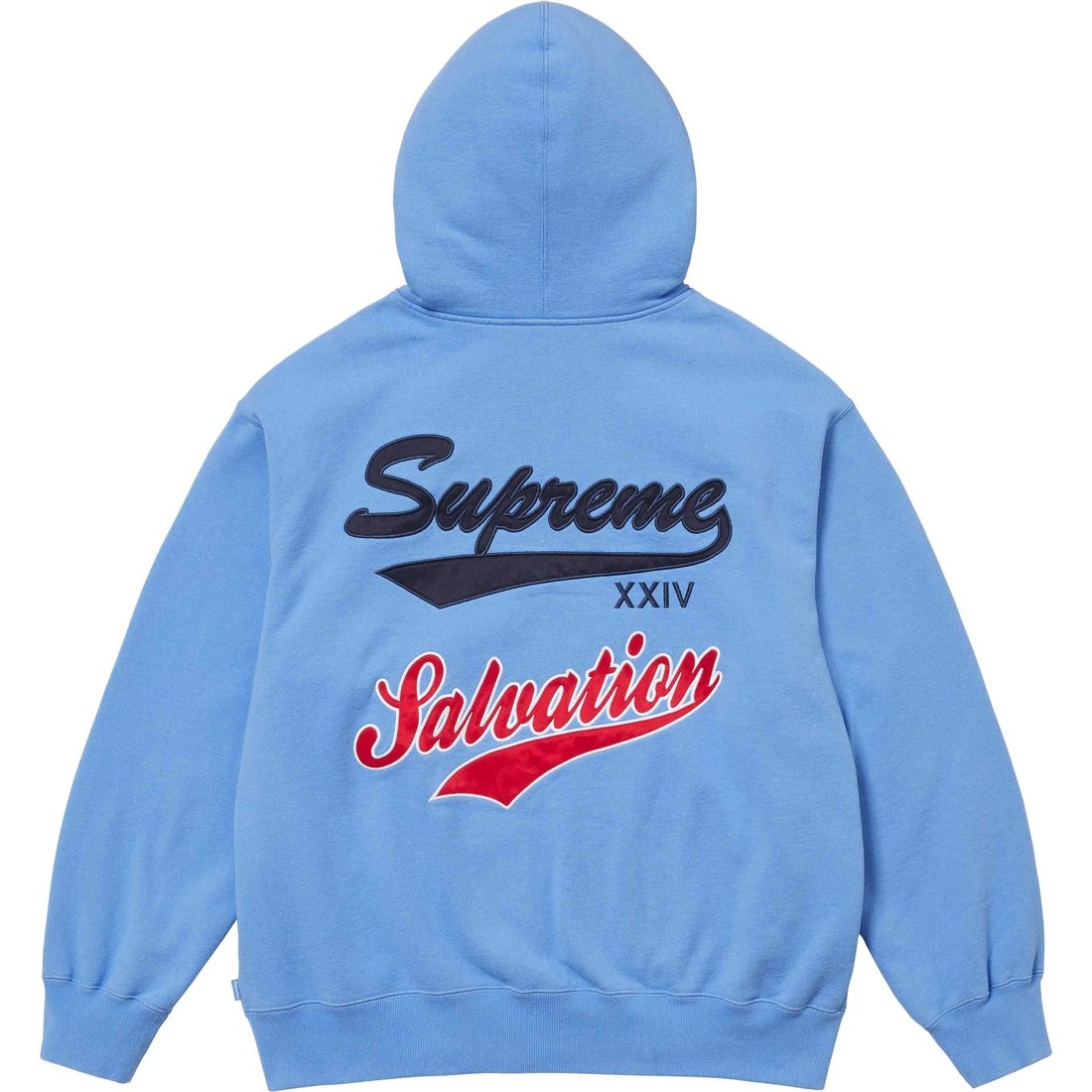 Details on Salvation Zip Up Hooded Sweatshirt Light Blue from spring summer
                                                    2024 (Price is $178)