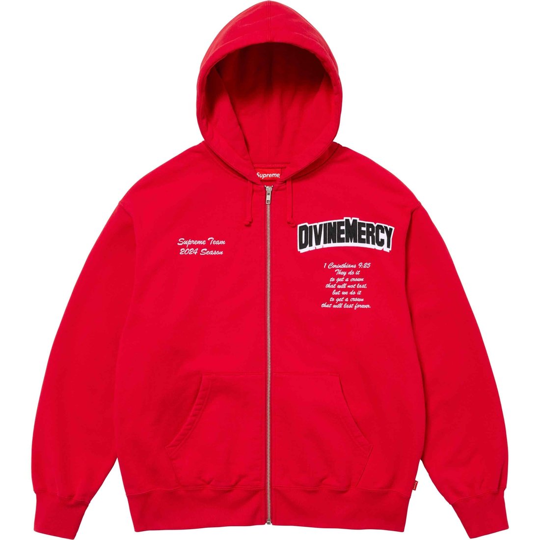 Details on Salvation Zip Up Hooded Sweatshirt Red from spring summer
                                                    2024 (Price is $178)