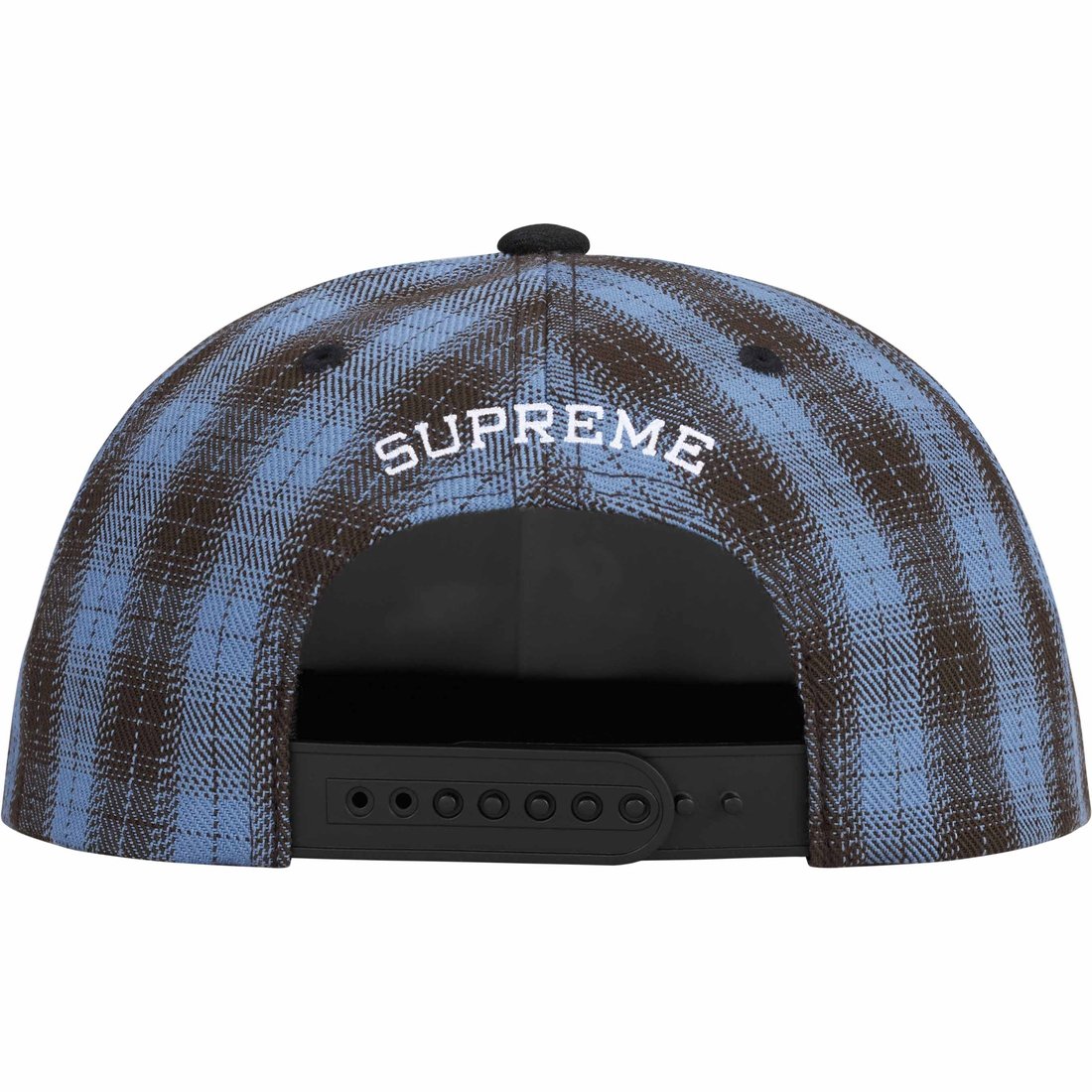 Details on Script Logo 6-Panel Blue Plaid from spring summer
                                                    2024 (Price is $48)