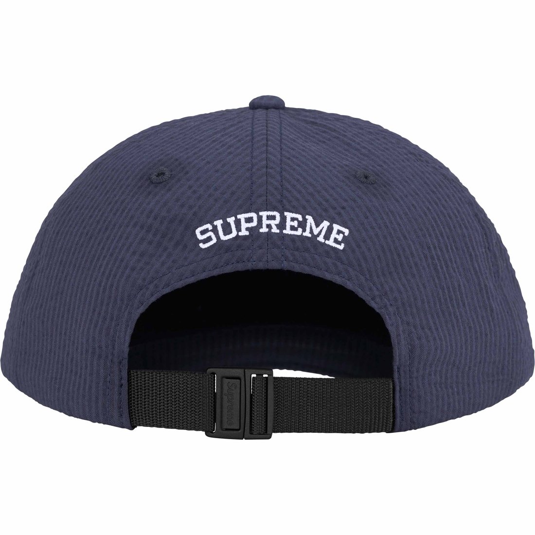 Details on Seersucker S Logo 6-Panel Navy from spring summer
                                                    2024 (Price is $54)