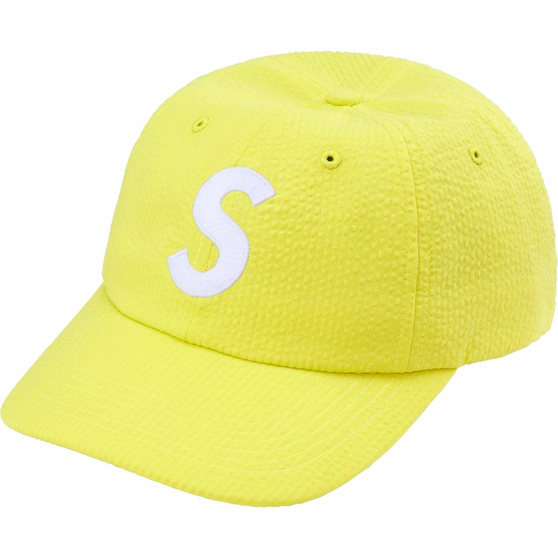 Details on Seersucker S Logo 6-Panel Yellow from spring summer
                                                    2024 (Price is $54)