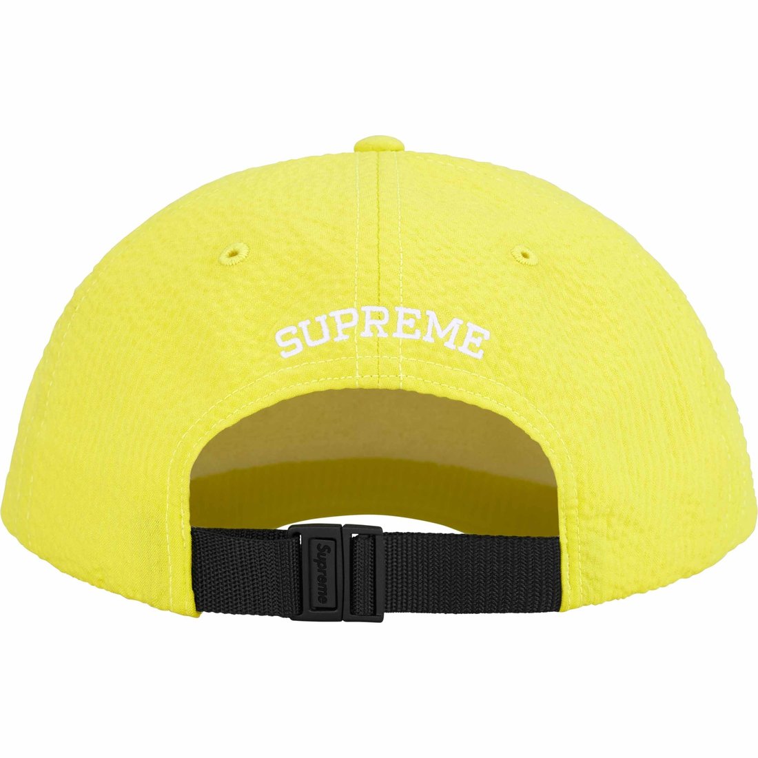 Supreme Seersucker S Logo 6-Panel (SS24) - Yellow - $54