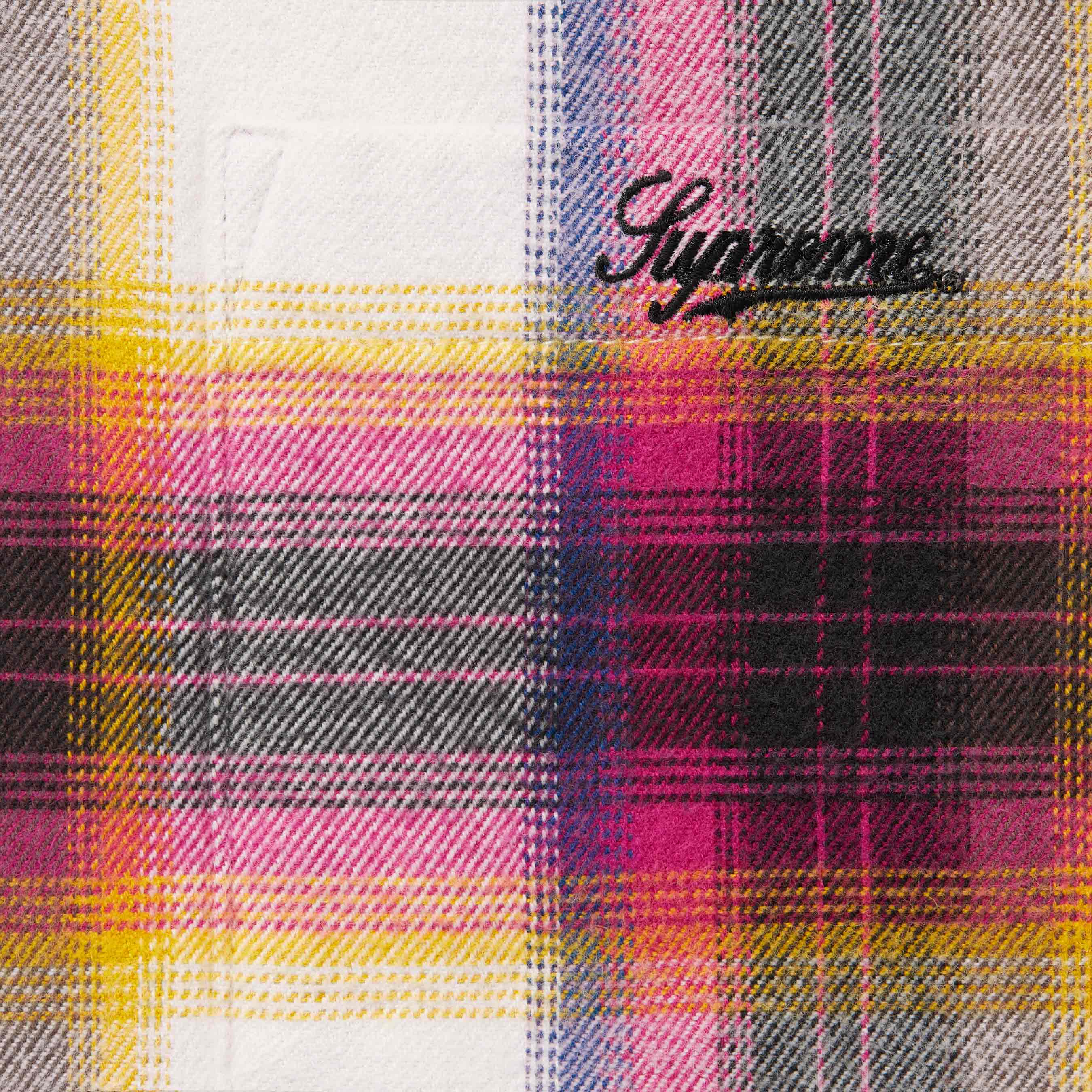 Shadow Plaid Flannel Zip Up Shirt - spring summer 2024 - Supreme