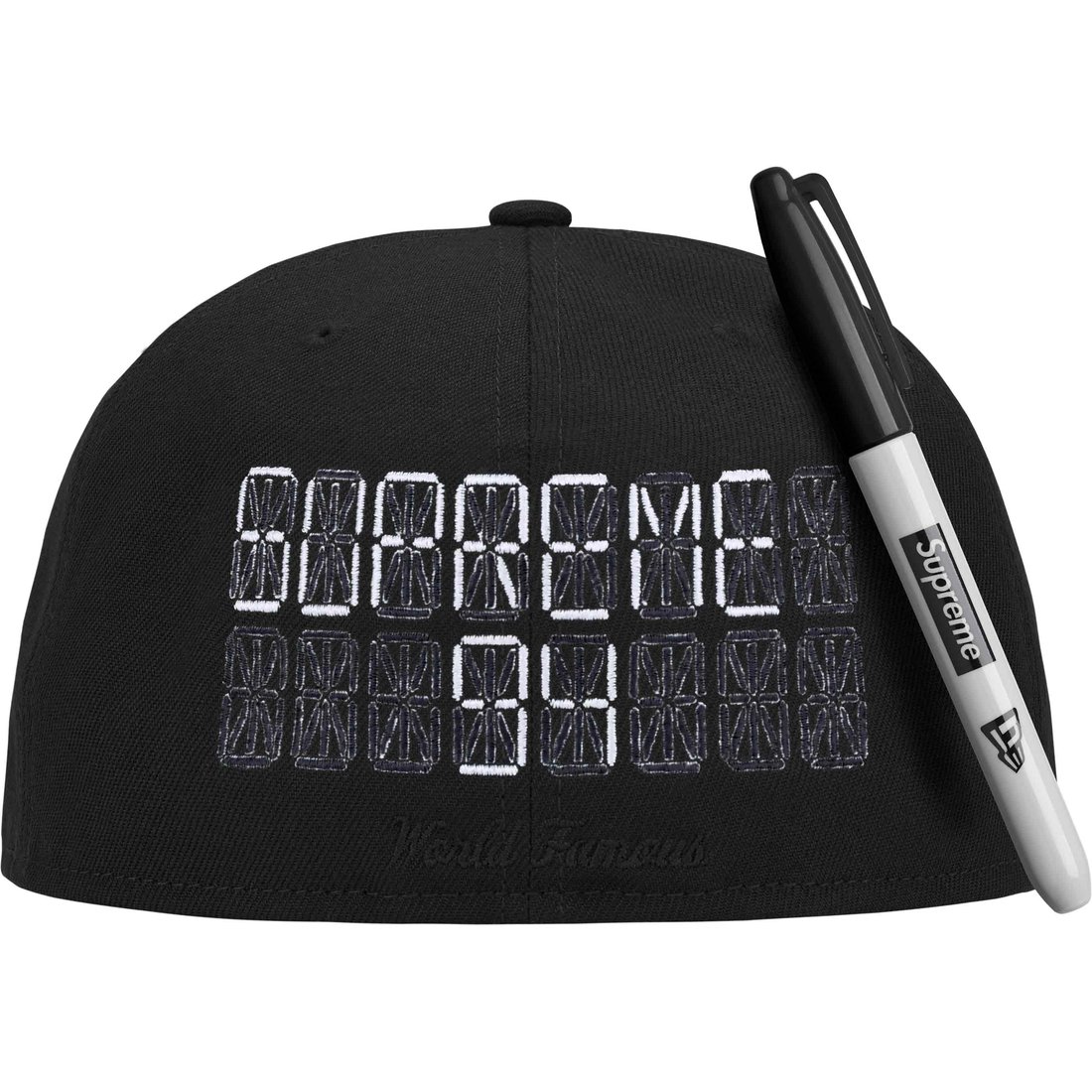 Supreme Sharpie Box Logo New Era (SS24) - Black - $58
