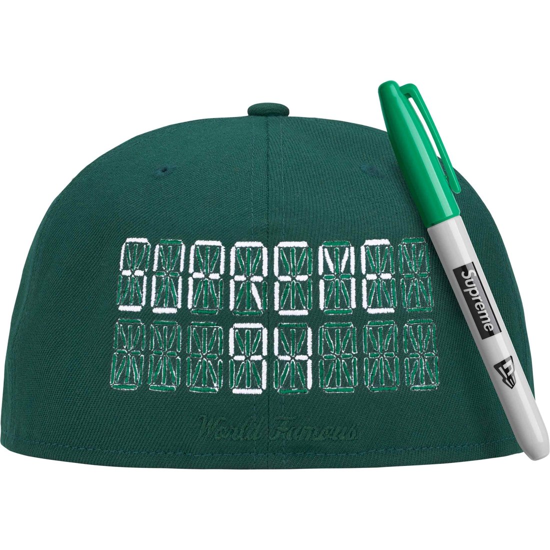 Supreme Sharpie Box Logo New Era (SS24) - Dark Green - $58