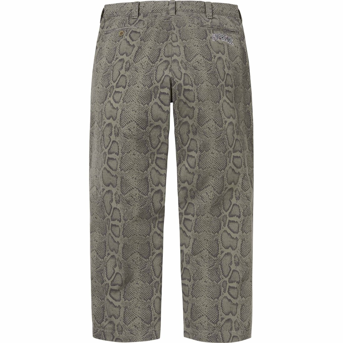 Details on Snake Print Chino Pant Olive from spring summer
                                                    2024 (Price is $148)