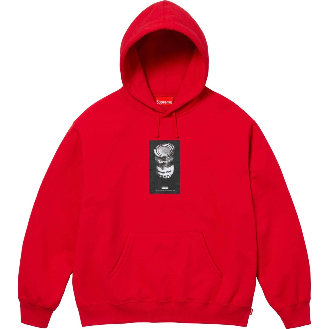 Details on Soup Can Hooded Sweatshirt Red from spring summer
                                                    2024 (Price is $158)