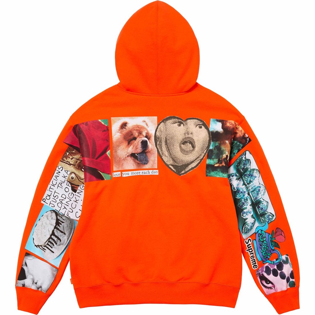 Details on Spread Zip Up Hooded Sweatshirt Bright Orange from spring summer
                                                    2024 (Price is $178)