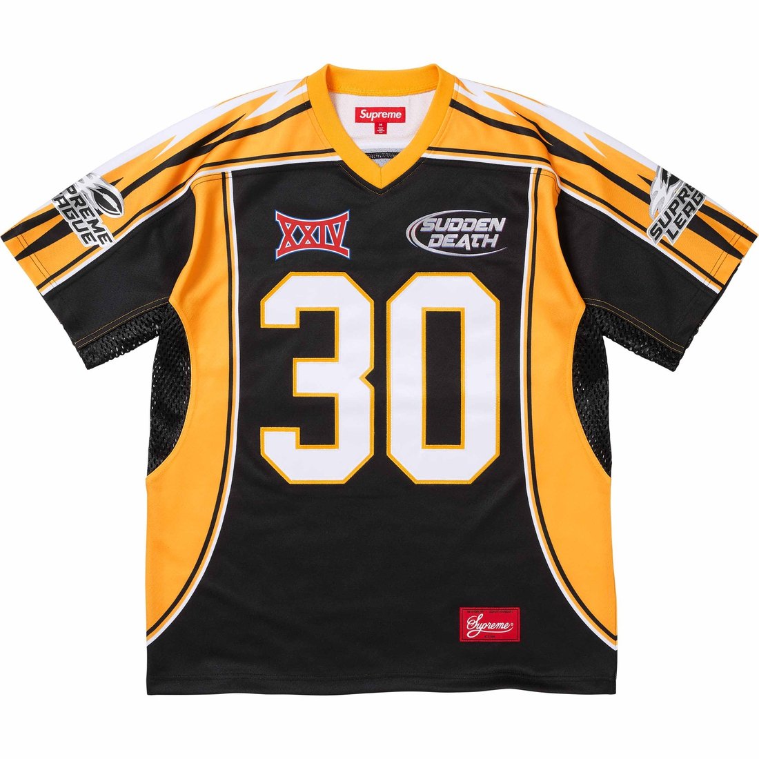 Supreme Sudden Death Football Jersey (SS24) - Black - $148