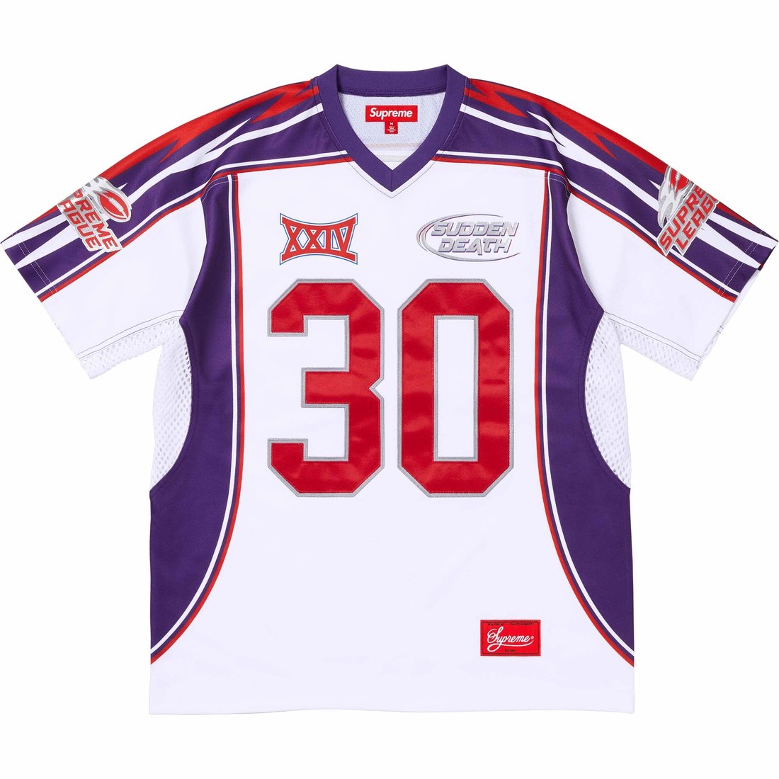 Details on Sudden Death Football Jersey White from spring summer
                                                    2024 (Price is $148)
