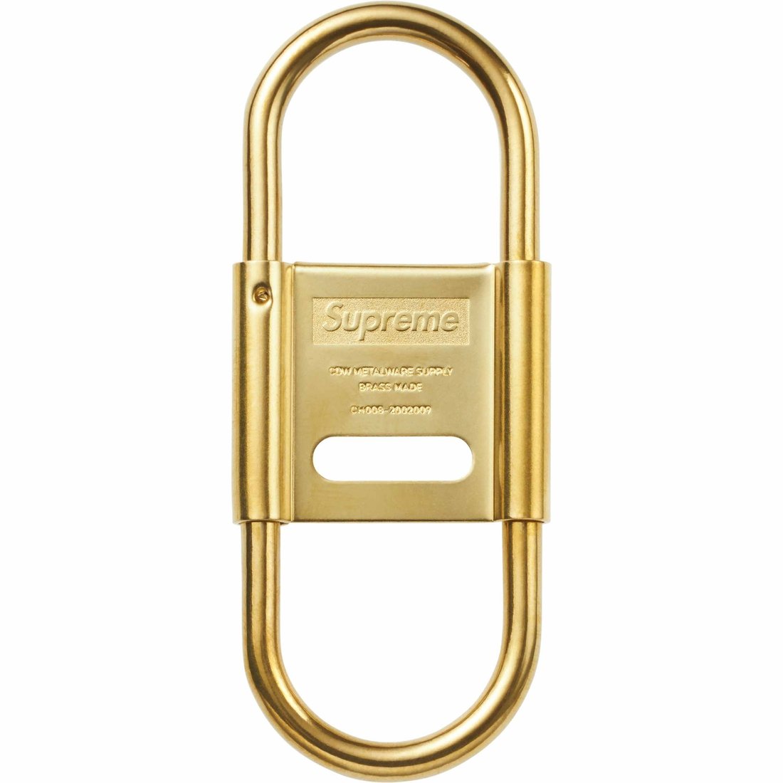 Details on Supreme CDW Delta Carabiner Brass from spring summer
                                                    2024 (Price is $28)