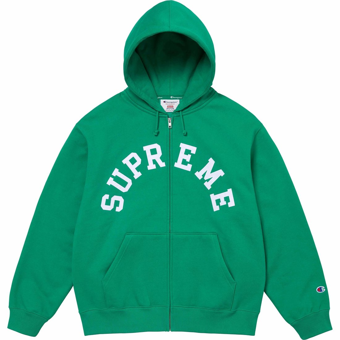 Supreme Supreme Champion Zip Up Hooded Sweatshirt (SS24) - Green - $158