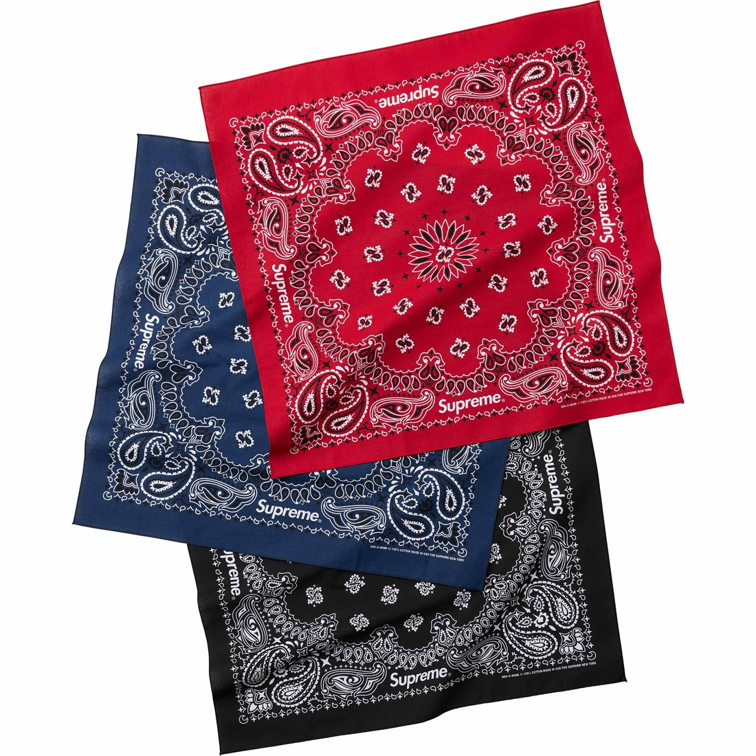 Details on Supreme Hav-A-Hank Bandanas (Pack of 3) Multicolor from spring summer
                                                    2024 (Price is $24)
