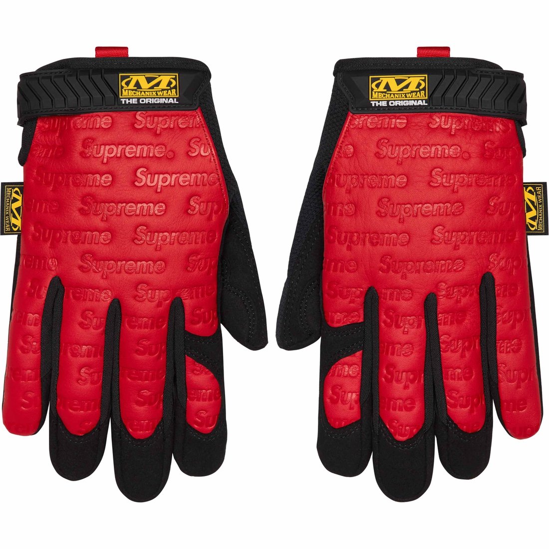 Details on Supreme Mechanix Leather Work Gloves Red from spring summer
                                                    2024 (Price is $58)