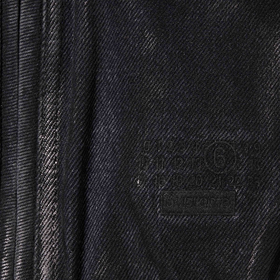 Details on Supreme MM6 Maison Margiela Foil Hooded Work Jacket Black from spring summer
                                                    2024 (Price is $498)