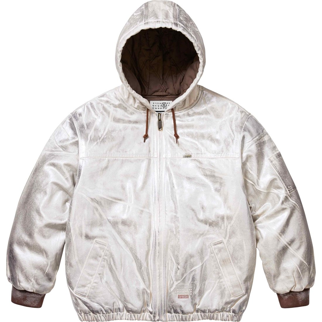 Details on Supreme MM6 Maison Margiela Foil Hooded Work Jacket Natural from spring summer
                                                    2024 (Price is $498)