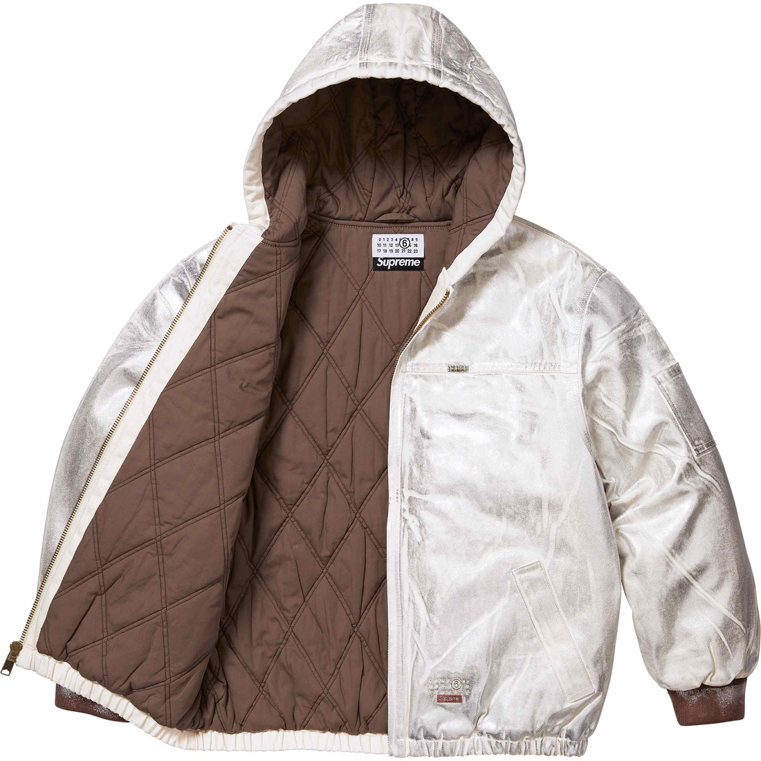 Supreme Supreme MM6 Maison Margiela Foil Hooded Work Jacket (SS24) - Natural - $498