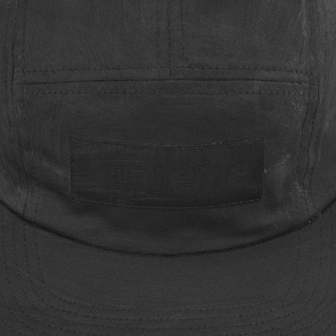 Details on Supreme MM6 Maison Margiela Painted Camp Cap Black from spring summer
                                                    2024 (Price is $88)