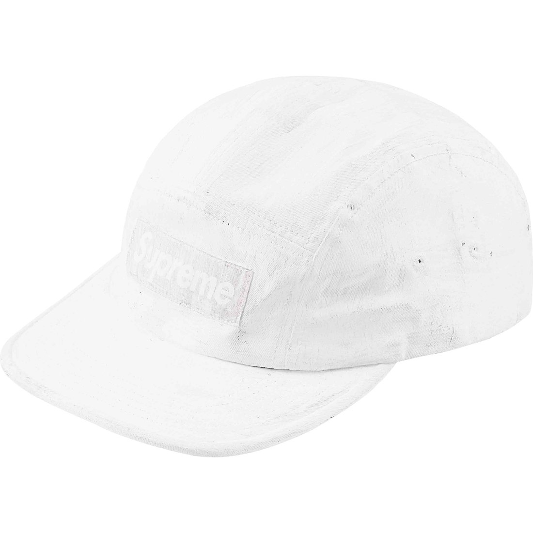 Details on Supreme MM6 Maison Margiela Painted Camp Cap White from spring summer
                                                    2024 (Price is $88)