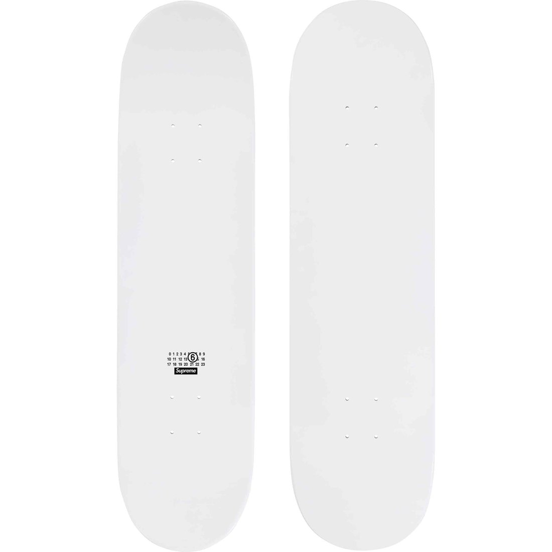 Details on Supreme MM6 Maison Margiela Skateboard White - 8.25" x 32" from spring summer
                                                    2024 (Price is $98)
