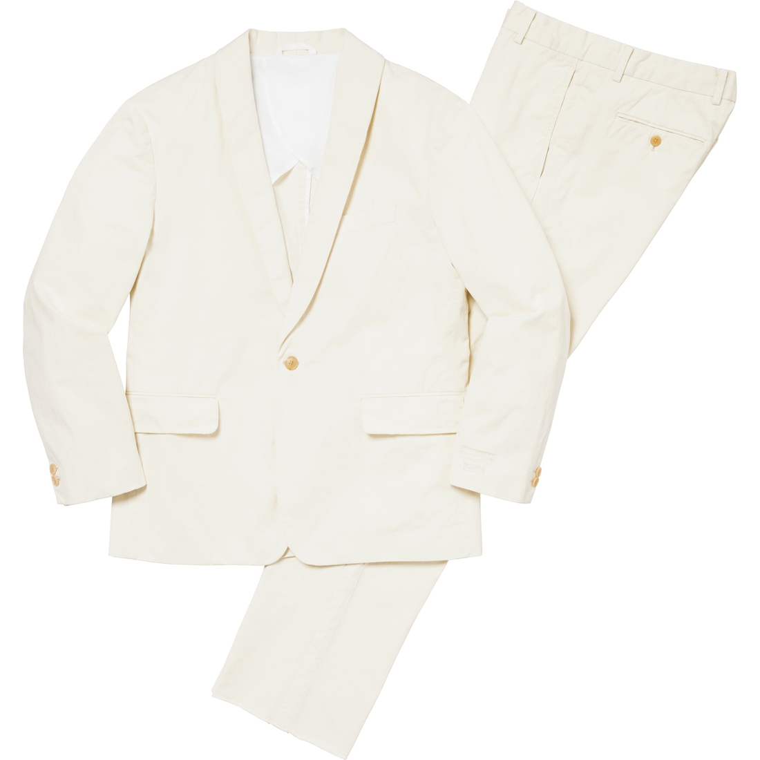 Details on Supreme MM6 Maison Margiela Washed Cotton Suit Cream from spring summer
                                                    2024 (Price is $898)