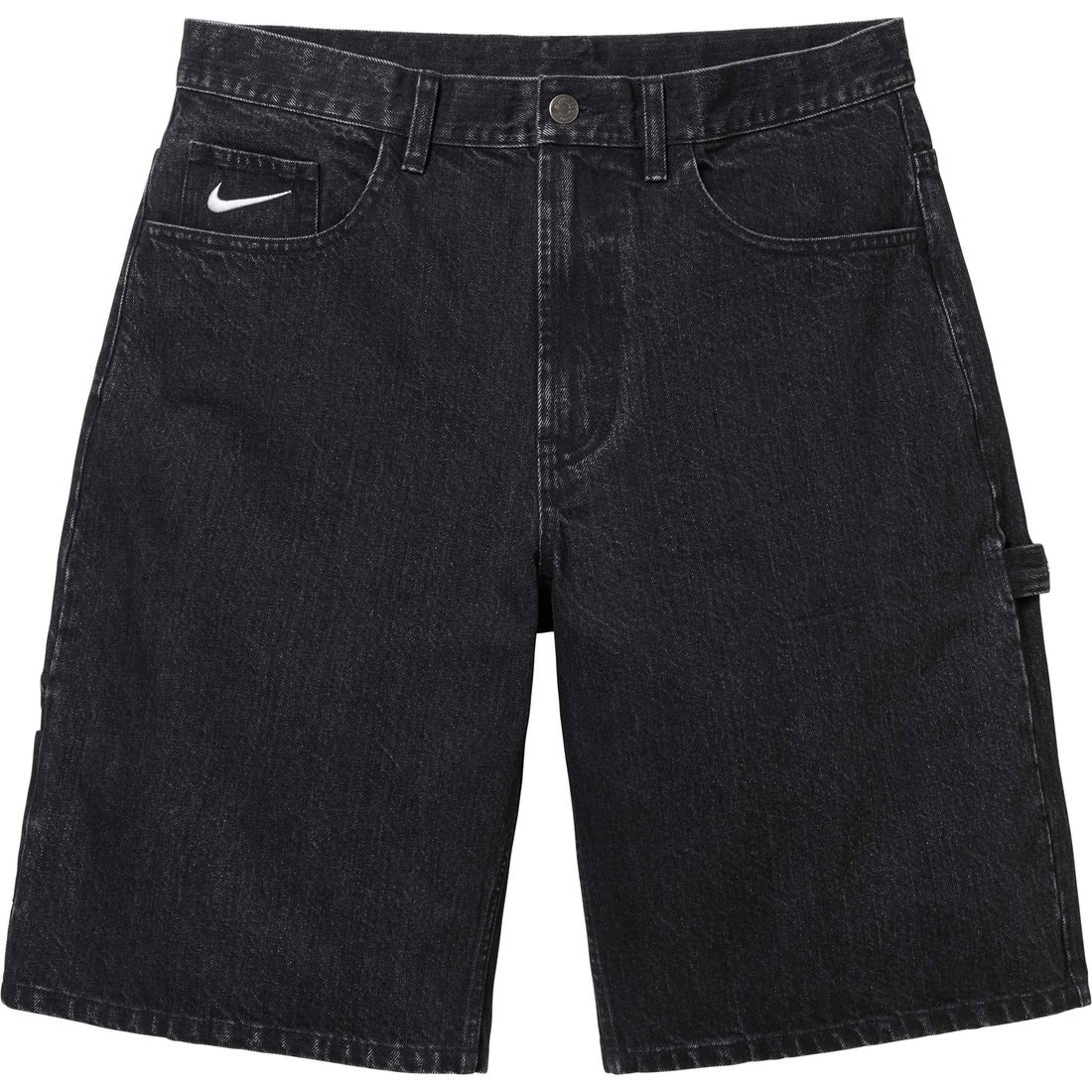 Details on Supreme Nike Denim Short Black from spring summer
                                                    2024 (Price is $128)