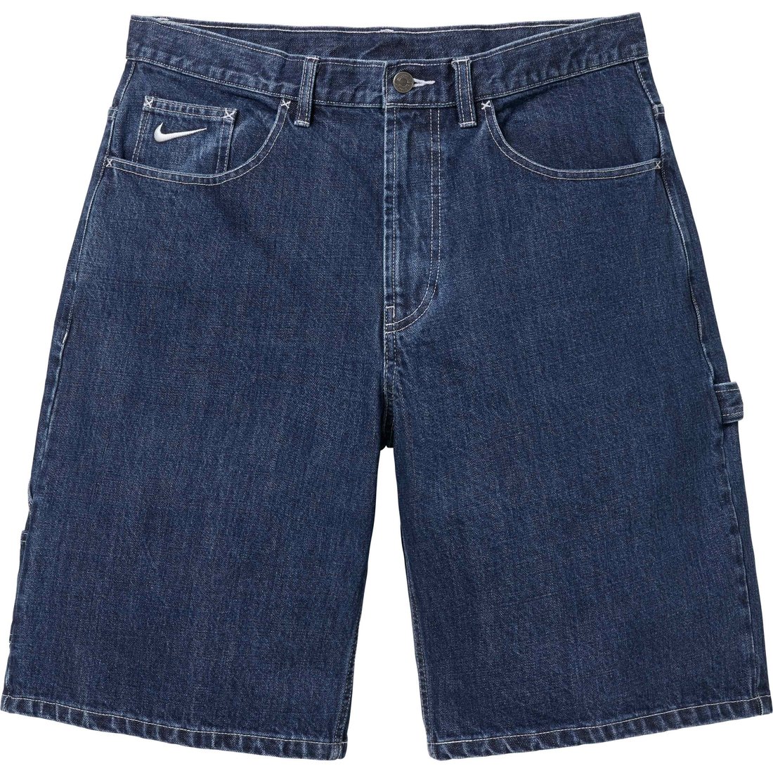 Details on Supreme Nike Denim Short Indigo from spring summer
                                                    2024 (Price is $128)