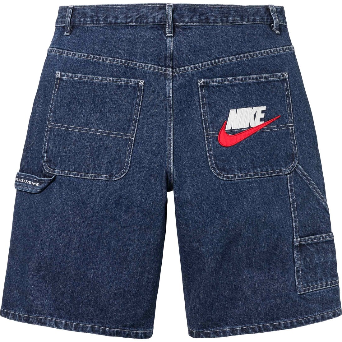 Details on Supreme Nike Denim Short Indigo from spring summer
                                                    2024 (Price is $128)