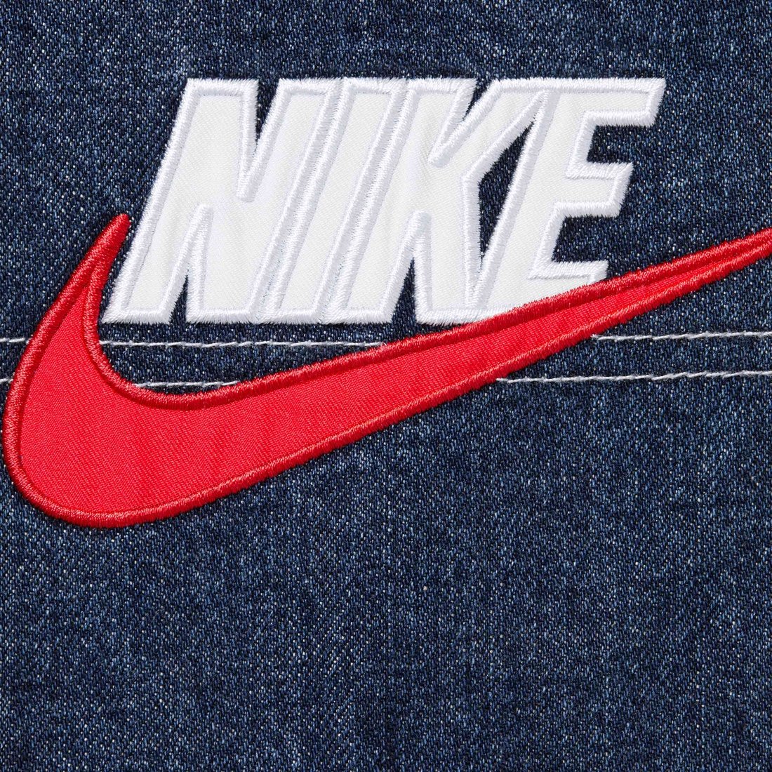 Details on Supreme Nike Denim Short Indigo from spring summer
                                                    2024 (Price is $128)