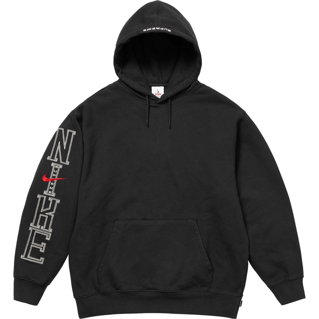 Details on Supreme Nike Hooded Sweatshirt Black from spring summer
                                                    2024 (Price is $148)