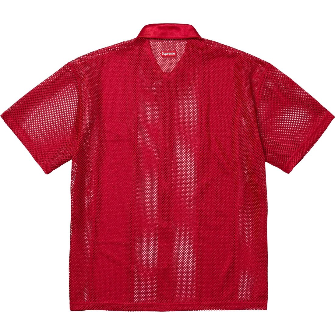 Details on Supreme Nike Mesh S S Shirt Red from spring summer
                                                    2024 (Price is $128)