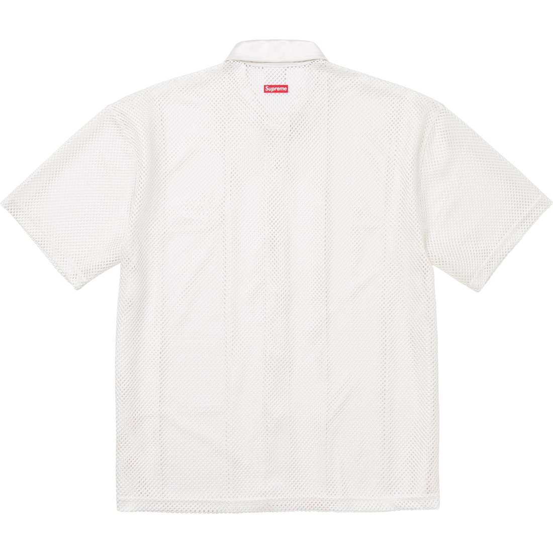 Details on Supreme Nike Mesh S S Shirt White from spring summer
                                                    2024 (Price is $128)